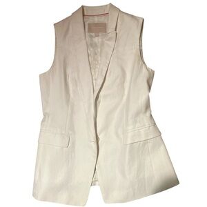 Banana republic White single breasted vest , Sz 4